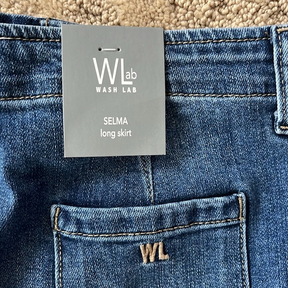 NWT Wash Lab Selma Long Denim Skirt Size 28 - Picture 3 of 6